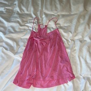 Cami NYC pink cowl neck tank top